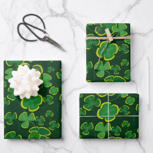 Shamrocks Wrapping Paper Sheets