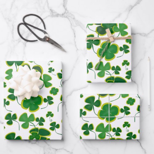 Shamrocks Wrapping Paper Sheets