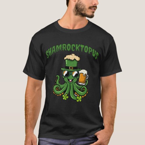 Shamrocktopus Leprechaun St patricks day Irish T_Shirt