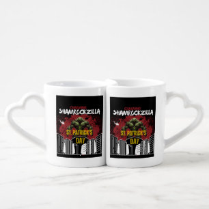 Shamrockzilla: St. Patrick’s Day Kaiju Monster Coffee Mug Set