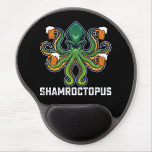 Shamroctopus Octopus Lover St Patrick's Day Gel Mouse Pad