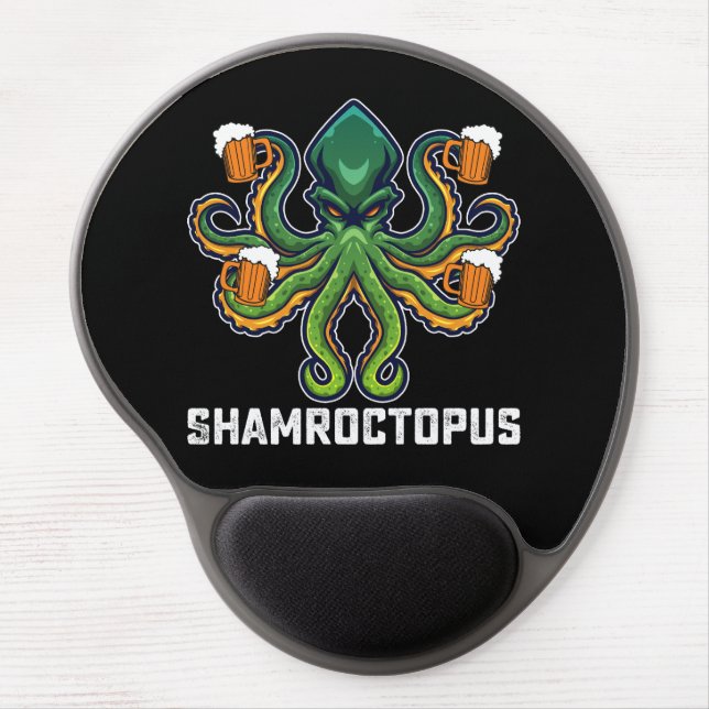 Shamroctopus Octopus Lover St Patrick's Day Gel Mouse Pad (Front)