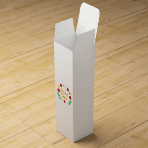 Shana Tova Greeting with apples and pomegranates Wine Box