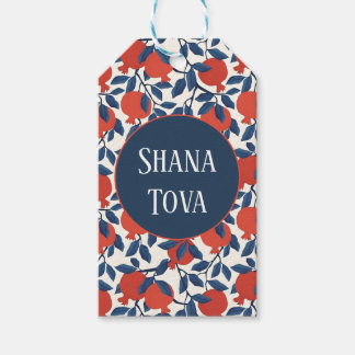 Shana Tova Pomegranate Botanical Design | Elegant Gift Tags
