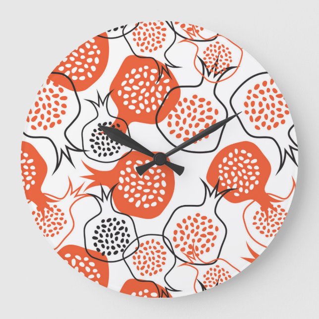 SHANA TOVA: Pomegranate Card Large Clock (Front)