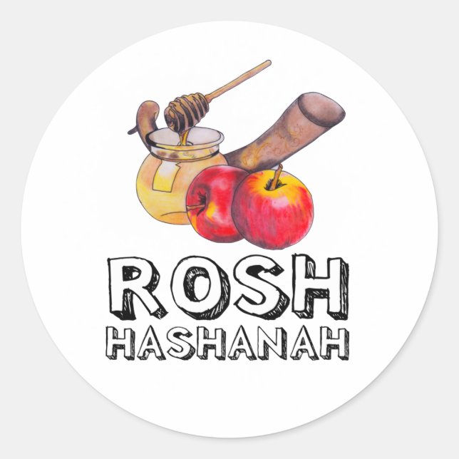 Shana Tova / Rosh Hashanah Classic Round Sticker (Front)
