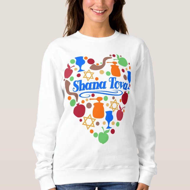 Shana Tova Rosh Hashanah Jewish New Year Holiday Sweatshirt (Front)