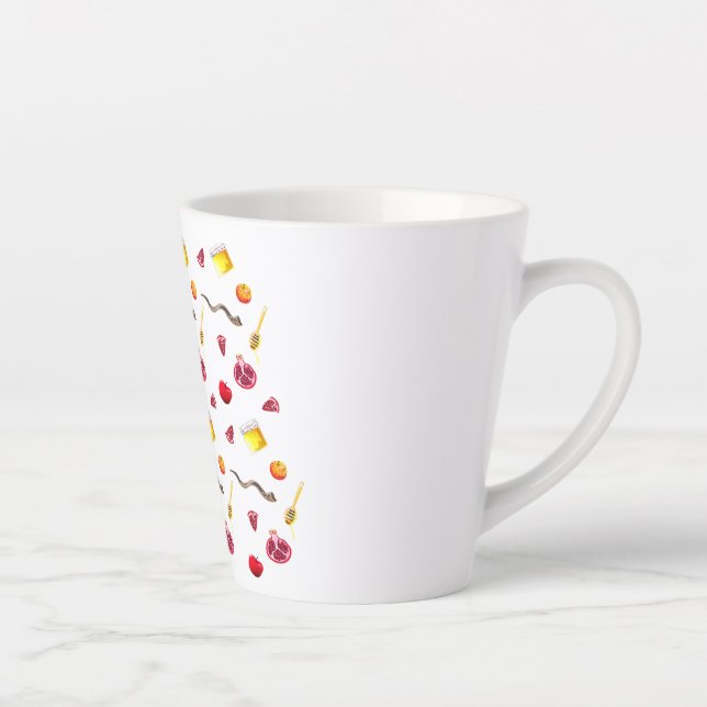 shana tova,shana tova rosh hashanah,shanah tovah, latte mug (Right)