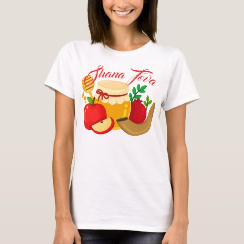 Shana Tova with ApplesHoney Pomegranate T_Shirt