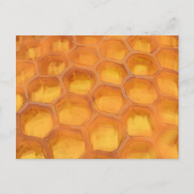 Shanah Tovah Honeycomb drawing Happy Rosh Hashanah Postcard (Front)