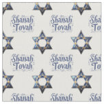 Shanah Tovah on white background Fabric