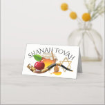 Shanah Tovah Place Card / Enclosure Card<br><div class="desc">I really wanted to create a pretty design here for several holy days, so I spent a couple nights going through several vector sites and finally found the ram horn shofar I knew I could use with images I already have. I did pay the $50.00 Extended License Fee to legally...</div>