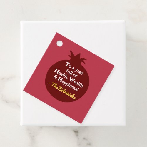 Shanah Tovah pomegranate Gift Tags _ red