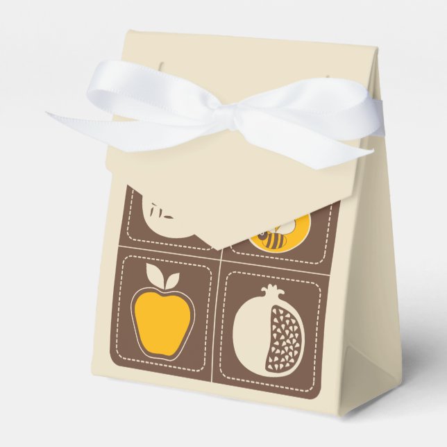 Shanah Tovah Rosh Hashanah Jewish New Year Favor Boxes (Front Side)