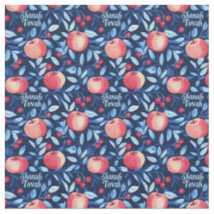 Shanah Tovah with apples  Fabric