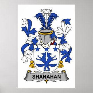 Shanahan Family Crest Poster