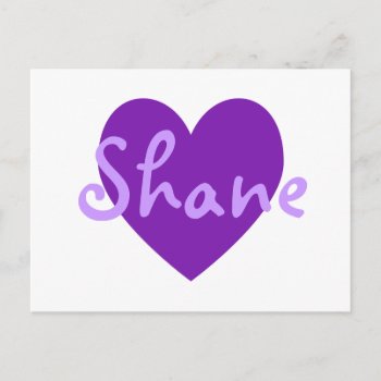 Shane In Purple Postcard by purplestuff at Zazzle
