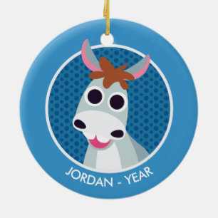 Shane the Donkey Ceramic Ornament