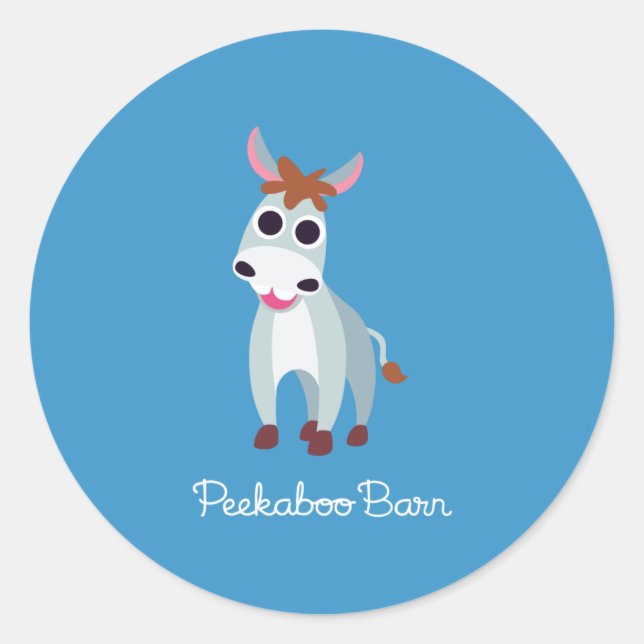 Shane the Donkey Classic Round Sticker (Front)