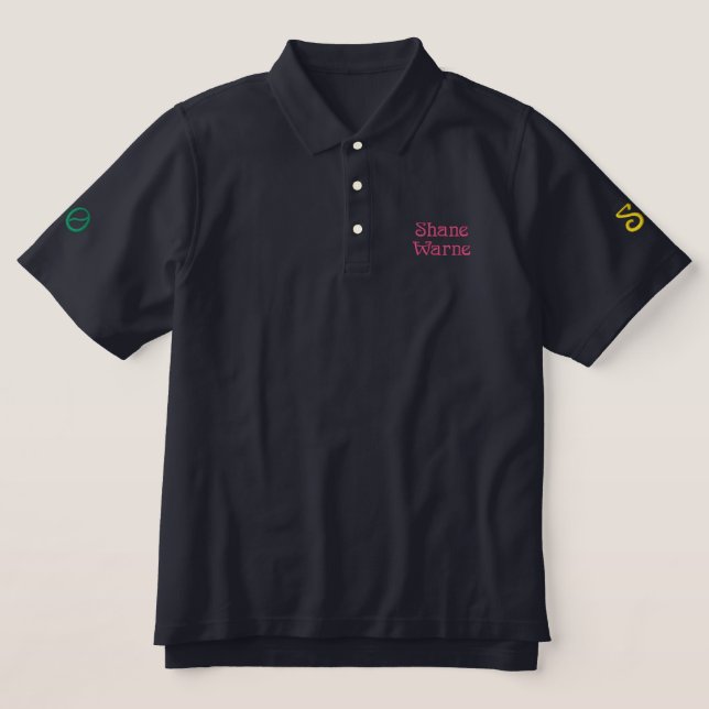 Shane Warne Embroidered Shirt (Design Front)