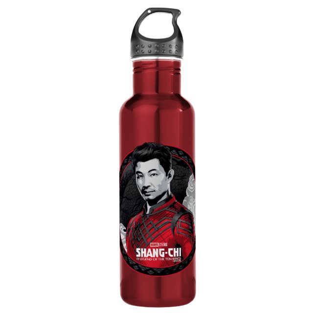 Shang-Chi Circular Portrait Stainless Steel Water Bottle (Front)