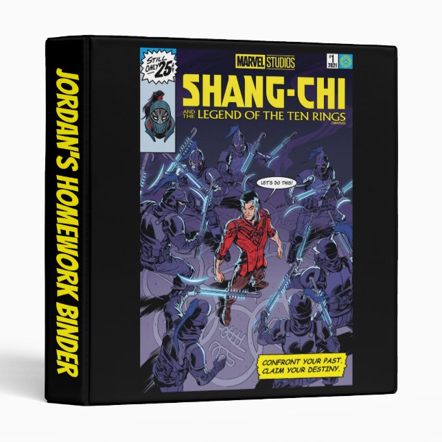 Shang-Chi Homage Comic Cover 3 Ring Binder (Front/Spine)