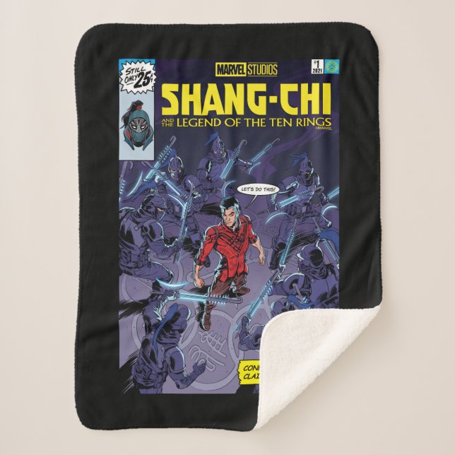 Shang-Chi Homage Comic Cover Sherpa Blanket (Front)