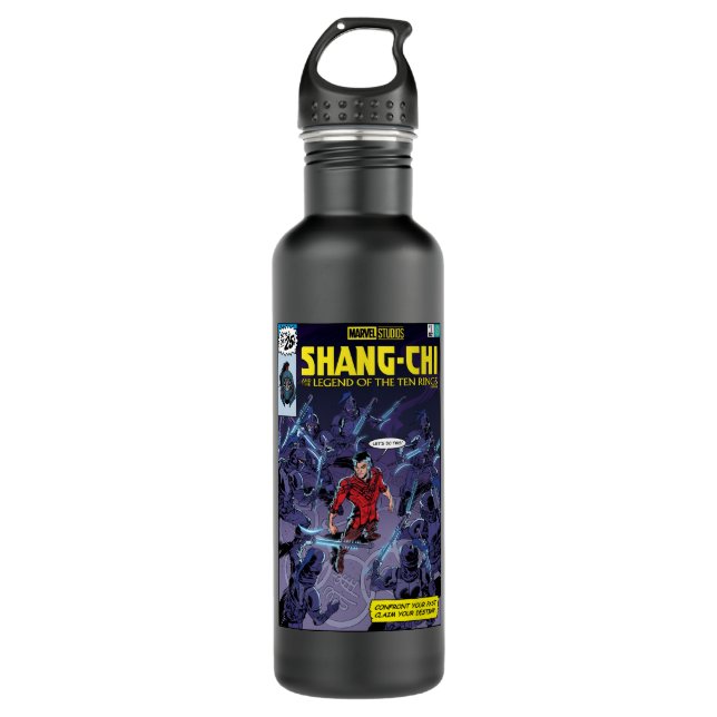 Shang-Chi Homage Comic Cover Stainless Steel Water Bottle (Front)