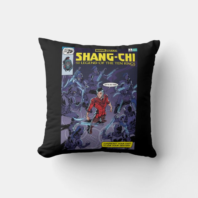 Shang-Chi Homage Comic Cover Throw Pillow (Front)