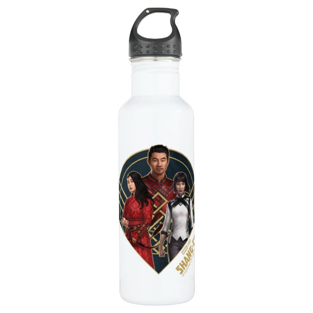 Shang-Chi, Katy, & Xialing Stainless Steel Water Bottle (Front)