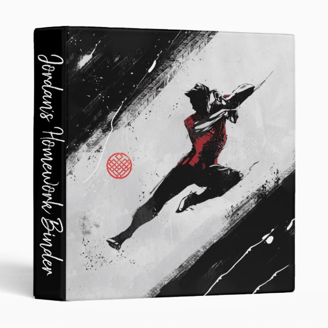 Shang-Chi Kick Illustration 3 Ring Binder (Front/Spine)