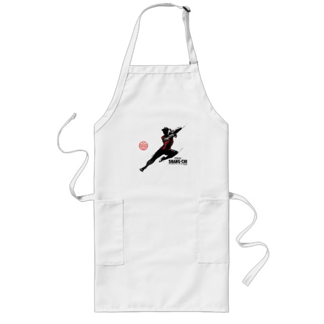 Shang-Chi Kick Illustration Long Apron (Front)