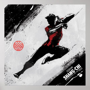 Shang-Chi Kick Illustration Poster