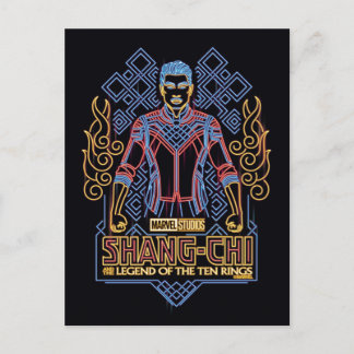 Shang-Chi Neon Light Graphic Postcard