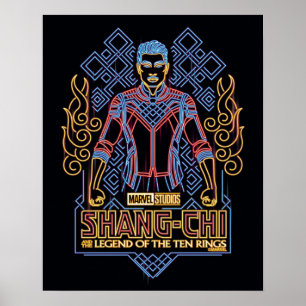 Shang-Chi Neon Light Graphic Poster