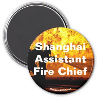 Shanghai Assistant Fire Chief Flames Magnet