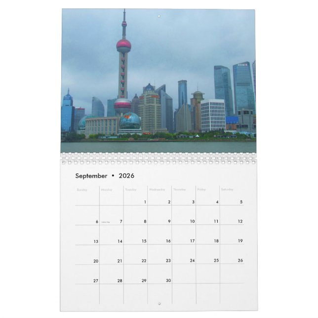Shanghai China 2016 Calendar (Sep 2026)
