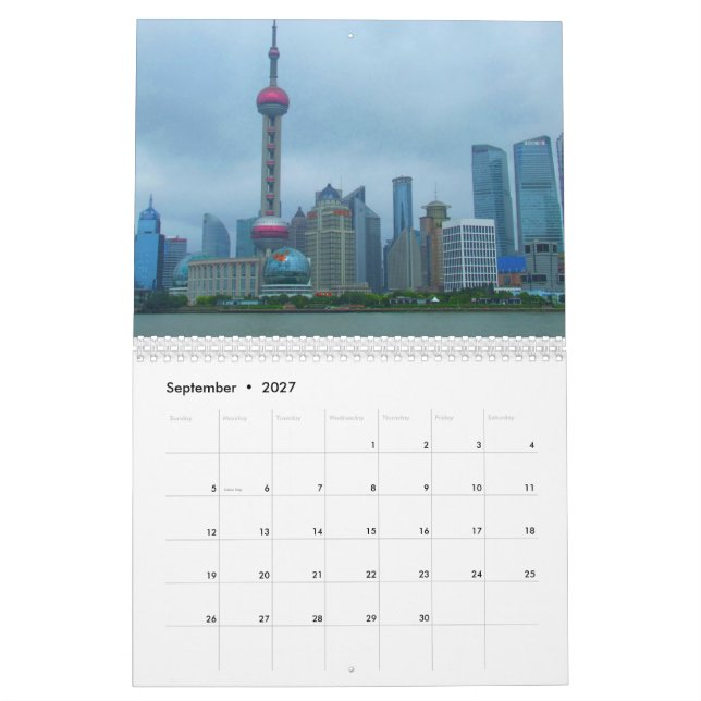 Shanghai China 2016 Calendar (Sep 2027)