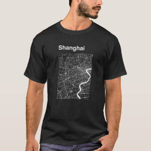 Shanghai China Classic City Map Graphic T-Shirt