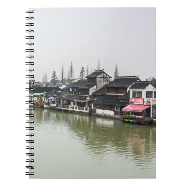 Shanghai, China, Mar 30, 2017, Wooden historic bui Notebook (Front)