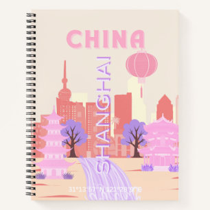 Shanghai China Pastel Travel Art Notebook