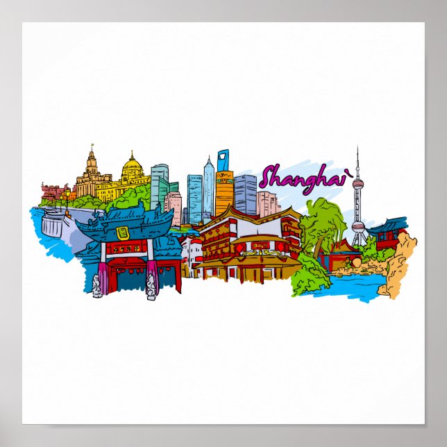 Shanghai - China.png Poster (Front)