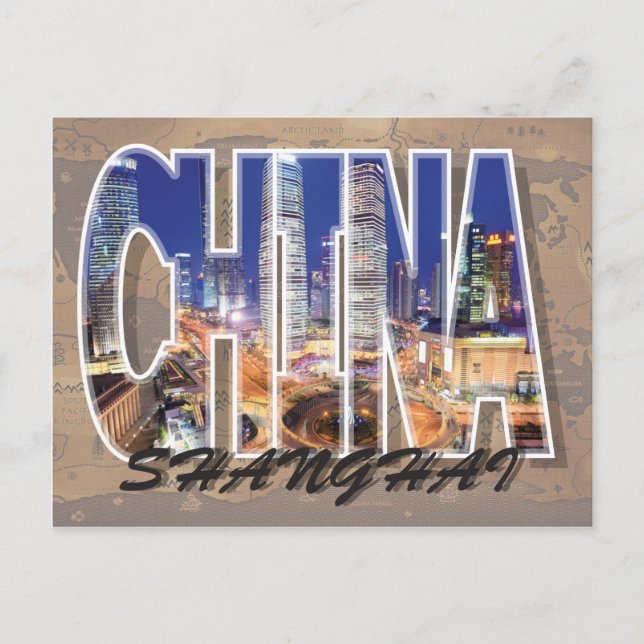 Shanghai, China Postcard (Front)