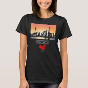 shanghai china Skyline Vacation Souvenir city T-Shirt