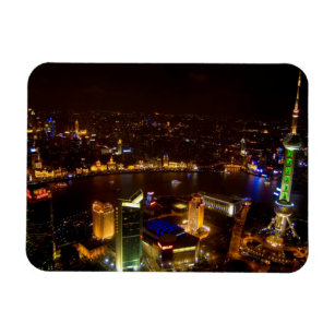 Shanghai China wonderful skyline with modern Magnet