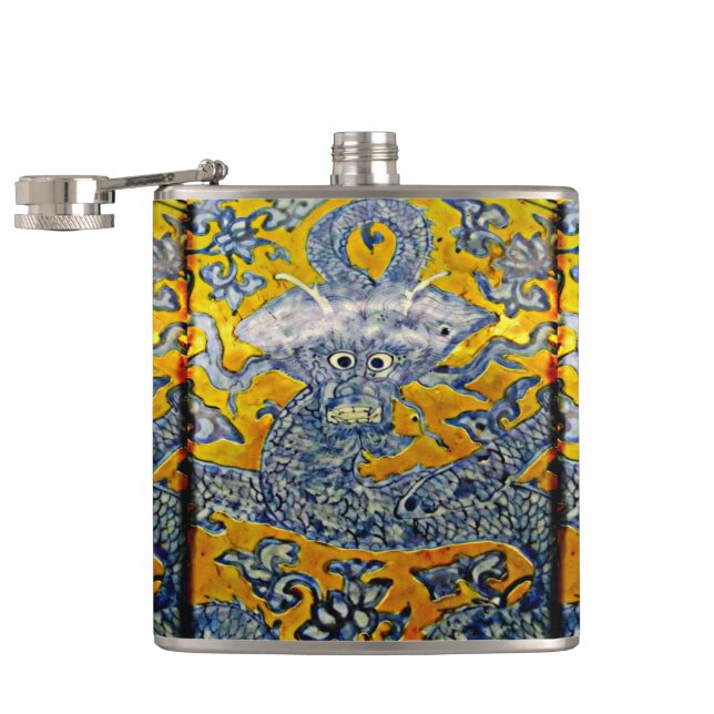 Shanghai Dragon Plate Flask (Opened)