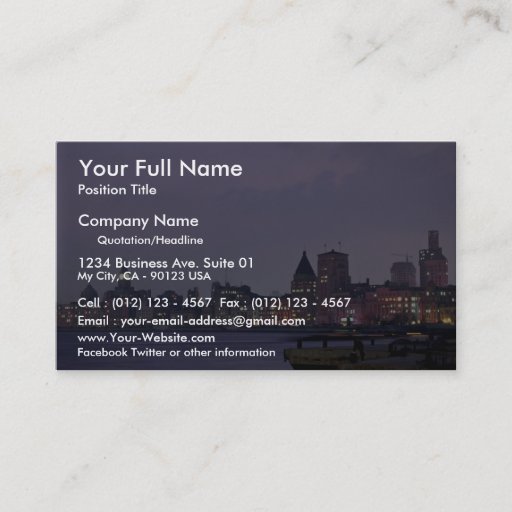 Customizable Shanghai Harbor, China Business Card