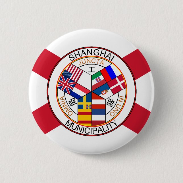 Shanghai International Settlement, China Pinback Button (Front)