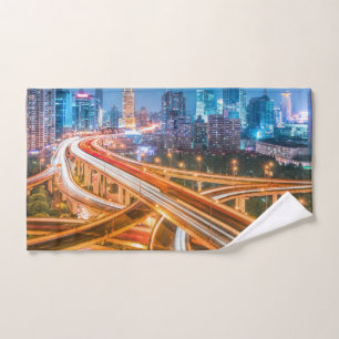 Shanghai Overpass hand towel