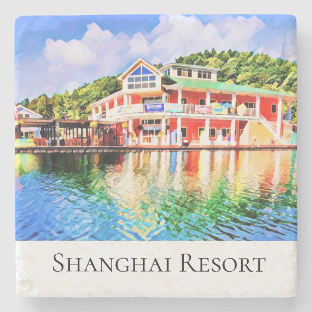 Shanghai Resort Stone Coaster (Front)